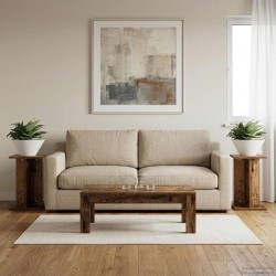 Support de Plante 2 pcs Bois ancien 25 x 25,5 x 40,5 cm 642375642375