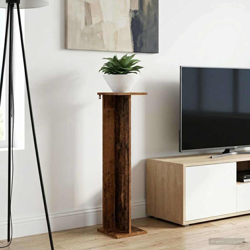 Support de Plante 2 pcs Bois ancien 25 x 25,5 x 100,5 cm 642376642376