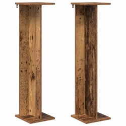 Support de Plante 2 pcs Bois ancien 25 x 25,5 x 100,5 cm 642376642376