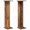 Support de Plante 2 pcs Bois ancien 25 x 25,5 x 100,5 cm 642376642376