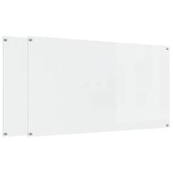 Crédence de cuisine 2 pcs Transparent 110 x 60 cm verre trempé 642381642381