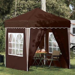 Tente de fête pop-up 195 x 195 x 245 cm Marron Tissu Oxford 642383642383