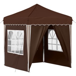 Tente de fête pop-up 195 x 195 x 245 cm Marron Tissu Oxford 642383642383