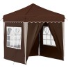 Tente de fête pop-up 195 x 195 x 245 cm Marron Tissu Oxford 642383642383