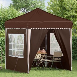 Tente de fête pop-up 195 x 195 x 245 cm Marron Tissu Oxford 642383642383