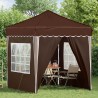 Tente de fête pop-up 195 x 195 x 245 cm Marron Tissu Oxford 642383642383
