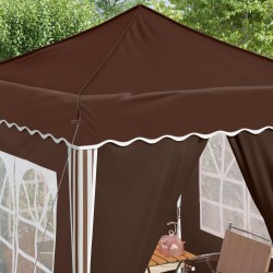 Tente de fête pop-up 195 x 195 x 245 cm Marron Tissu Oxford 642383642383