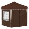 Tente de fête pop-up 195 x 195 x 245 cm Marron Tissu Oxford 642383642383