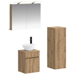 Ensemble de mobilier de salle de bain 4 pc Chêne artisanal 642386642386