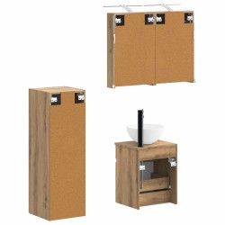 Ensemble de mobilier de salle de bain 4 pc Chêne artisanal 642386642386