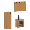 Ensemble de mobilier de salle de bain 4 pc Chêne artisanal 642386642386