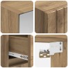 Ensemble de mobilier de salle de bain 4 pc Chêne artisanal 642386642386