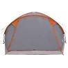 Tente Cabane Gris et orange 8 personnes Polyester et Acier 642392642392