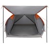 Tente Cabane Gris et orange 8 personnes Polyester et Acier 642392642392