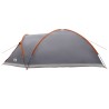 Tente Cabane Gris et orange 8 personnes Polyester et Acier 642392642392