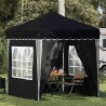 Tente de fête pop-up 195 x 195 x 245 cm Anthracite Tissu Oxford 642395642395