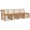 Canapé de jardin 4 places avec accoudoir gauche 4 pcs 642396642396