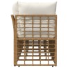 Canapé de jardin 4 places avec accoudoir gauche 4 pcs 642396642396