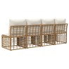 Canapé de jardin 4 places avec accoudoir gauche 4 pcs 642396642396