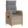 Ensemble de repas extérieur 3 pcs Beige et Gris clair 642398642398