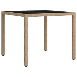 Ensemble de repas extérieur 3 pcs Beige et Gris clair 642398642398