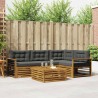 Ensemble de canapés d'extérieur 5 pcs Naturel et Anthracite 642399642399