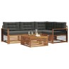Ensemble de canapés d'extérieur 5 pcs Naturel et Anthracite 642399642399