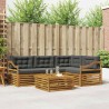 Ensemble de canapés d'extérieur 5 pcs Naturel et Anthracite 642400642400