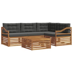 Ensemble de canapés d'extérieur 5 pcs Naturel et Anthracite 642400642400