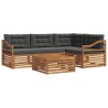 Ensemble de canapés d'extérieur 5 pcs Naturel et Anthracite 642400642400