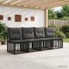 Canapé de jardin 4 places sans accoudoir 4 pcs 642401642401