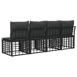 Canapé de jardin 4 places sans accoudoir 4 pcs 642401642401