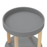 Chariot à 3 niveaux Gris 38x38x82 cm Bois d'ingénierie et pin 642407642407