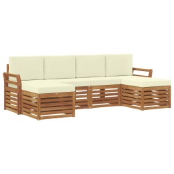 Ensembles de canapés avec coussin 6 pcs Naturel et Crème 642418642418