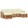 Ensembles de canapés avec coussin 6 pcs Naturel et Crème 642418642418