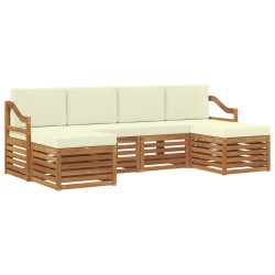 Ensembles de canapés avec coussin 6 pcs Naturel et Crème 642422642422