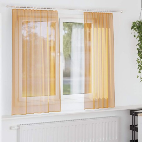 Rideaux en voile à œillets 2 pcs orange 642425642425