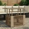 Table de Jardin Beige 100 x 55 x 37 cm Rattan PE et Verre 642427642427