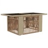 Table de Jardin Beige 100 x 55 x 37 cm Rattan PE et Verre 642427642427