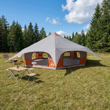 Tente familiale Gris et orange 18-Personnes 642428642428
