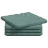 Coussins de siège 4 pcs Vert Mer 40 x 40 x 3 cm Velours 642430642430