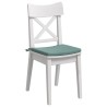Coussins de siège 4 pcs Vert Mer 40 x 40 x 3 cm Velours 642430642430