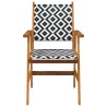 Chaises de jardin 4 pcs en bois d'acacia massif 642431642431