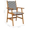 Chaises de jardin 4 pcs en bois d'acacia massif 642431642431