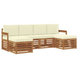 Ensembles de canapés avec coussin 6 pcs Naturel et Crème 642434642434