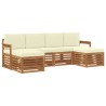 Ensembles de canapés avec coussin 6 pcs Naturel et Crème 642434642434