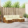 Ensembles de canapés avec coussin 6 pcs Naturel et Crème 642435642435
