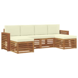 Ensembles de canapés avec coussin 6 pcs Naturel et Crème 642435642435