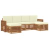 Ensembles de canapés avec coussin 6 pcs Naturel et Crème 642435642435