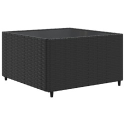Salon de jardin 6 pcs avec coussins Noir Résine tressée 642438642438